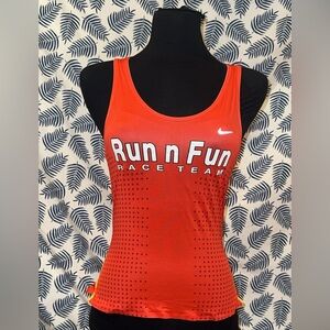 Nike women size small red Run n Fun race team tank